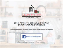 Tablet Screenshot of mainstreetmcdonough.com